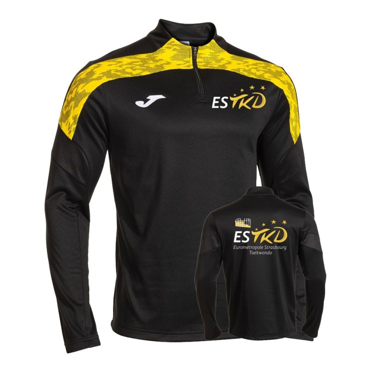 Sweat 1/2 zip Championship VIII Noir/Jaune (coupe homme)