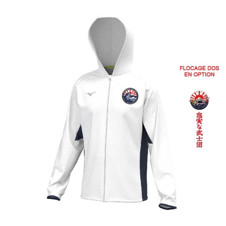 Veste à capuche Micro RB Blanc/Marine