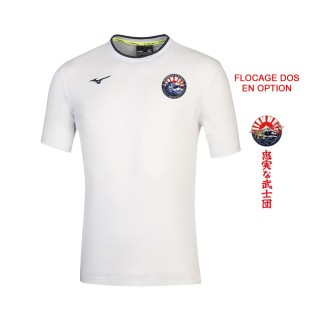 T-shirt Mizuno coton Jr Blanc/Marine
