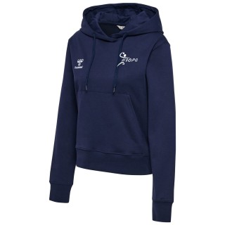 Sweat à capuche coton Femme Marine