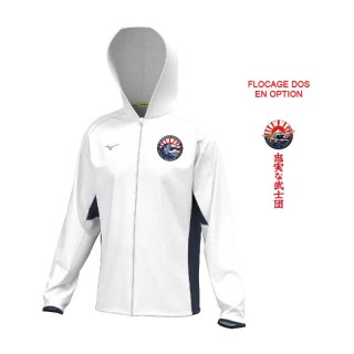 Veste à capuche Micro RB Femme Blanc/Marine