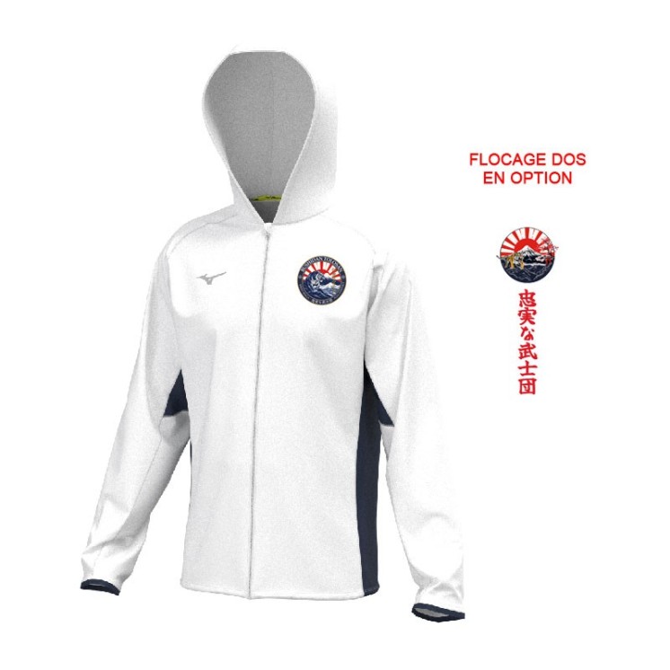 Veste à capuche Micro RB Femme Blanc/Marine
