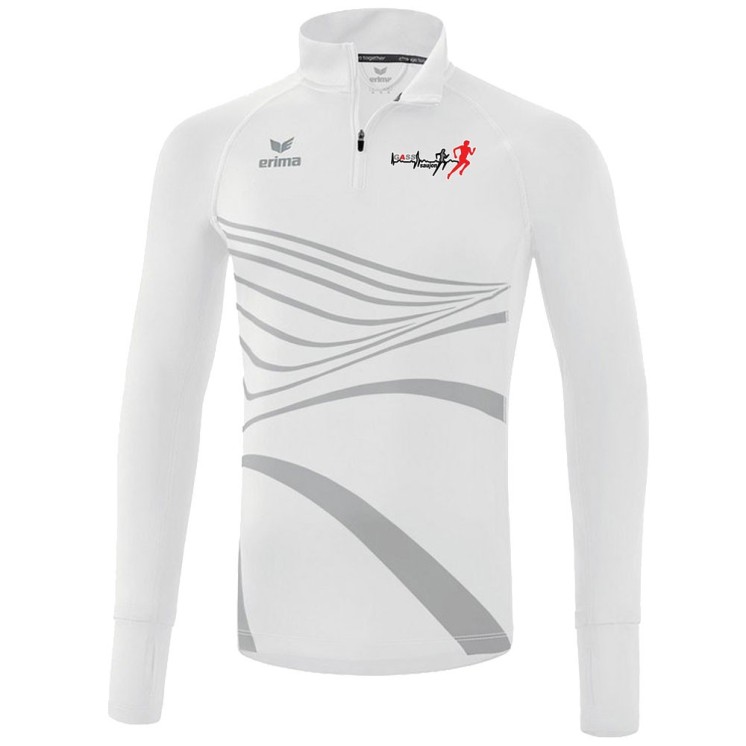 Sweat col montant Racing Blanc