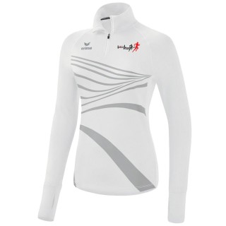 Sweat col montant Racing Femme Blanc