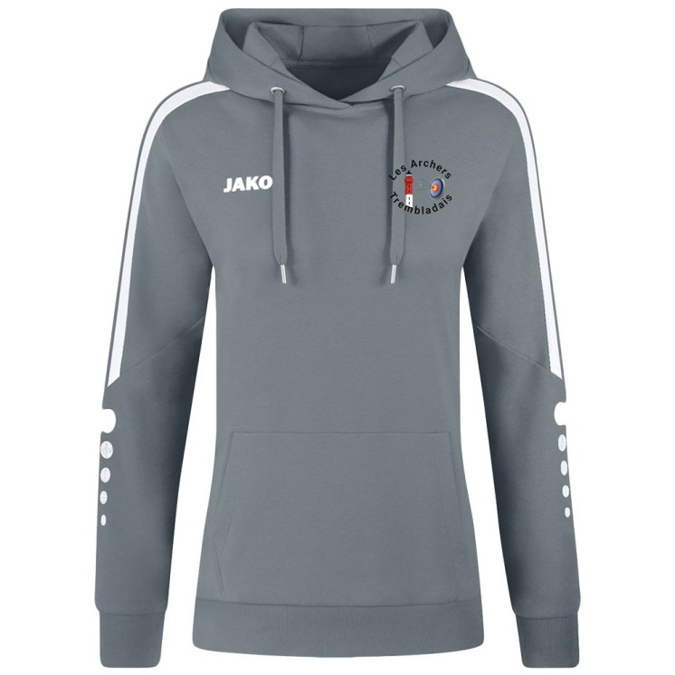 Sweat à capuche Power Femme Gris pierre