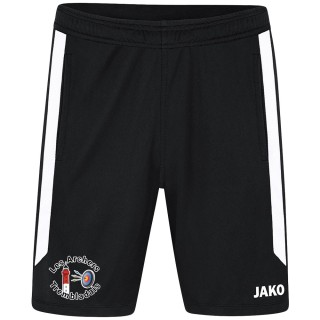 Short polyester Power Jr Noir/Blanc