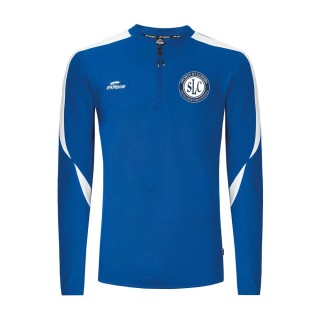 Sweat col zippé Compo Jr Bleu roy/Blanc