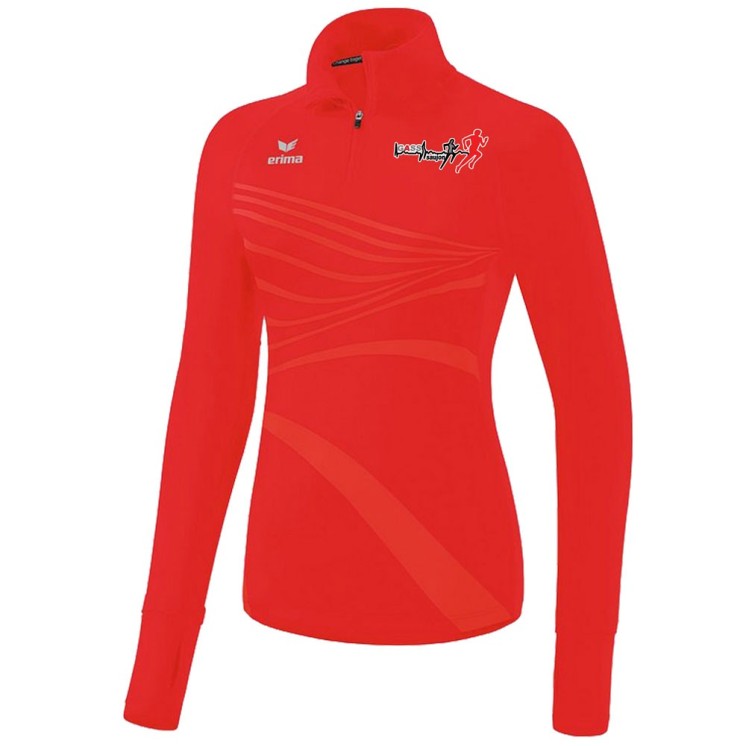 Sweat col montant Racing Femme Rouge