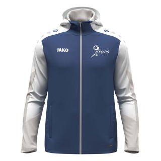 Veste à capuche Dynamic Jr Bleu nuit/Blanc/Gris claire