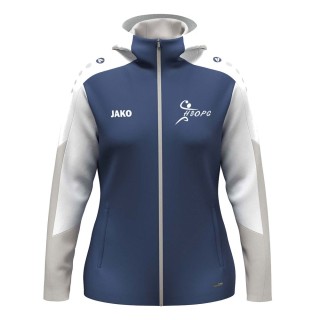 Veste à capuche Dynamic Femme Bleu nuit/Blanc/Gris claire