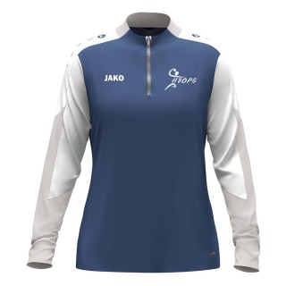 Sweat ziptop Dynamic Femme Bleu nuit/Blanc/Gris claire