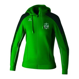 Veste à capuche d'entraînement Evo Star Femme Emeraude/Pinéde
