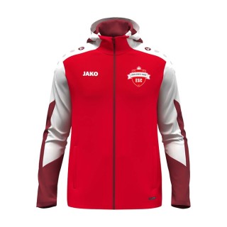 Veste à capuche Dynamic Jr Rouge/Blanc/Rouge foncé