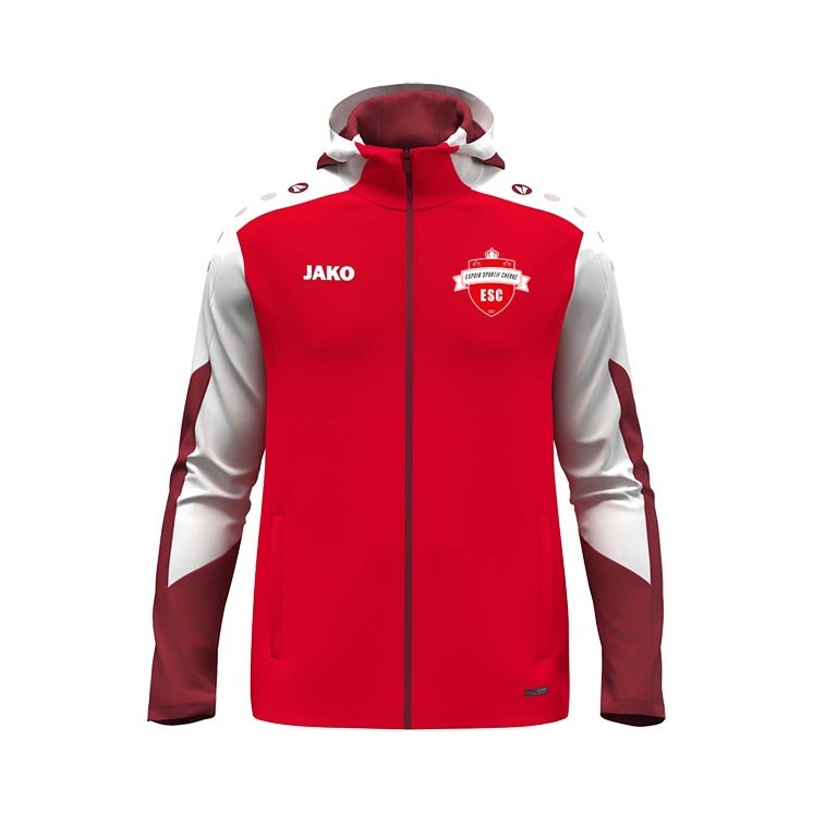 Veste à capuche Dynamic Jr Rouge/Blanc/Rouge foncé