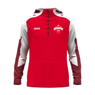 Sweat à capuche 1/2 zip Dynamic Jr Rouge/Blanc/Rouge foncé