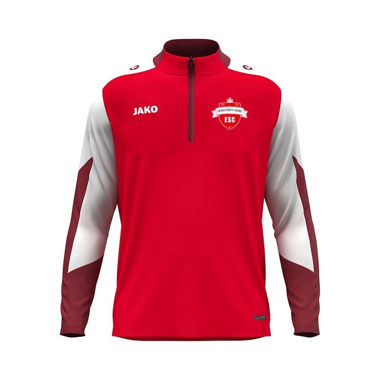Sweat ziptop Dynamic Jr Rouge/Blanc/Rouge foncé