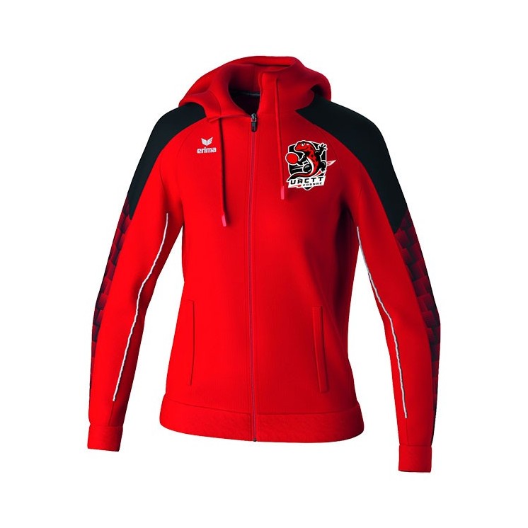 Veste à capuche d'entraînement Evo Star Femme Rouge/Noir