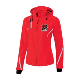 Veste Softshell Fonction Femme Rouge/Blanc