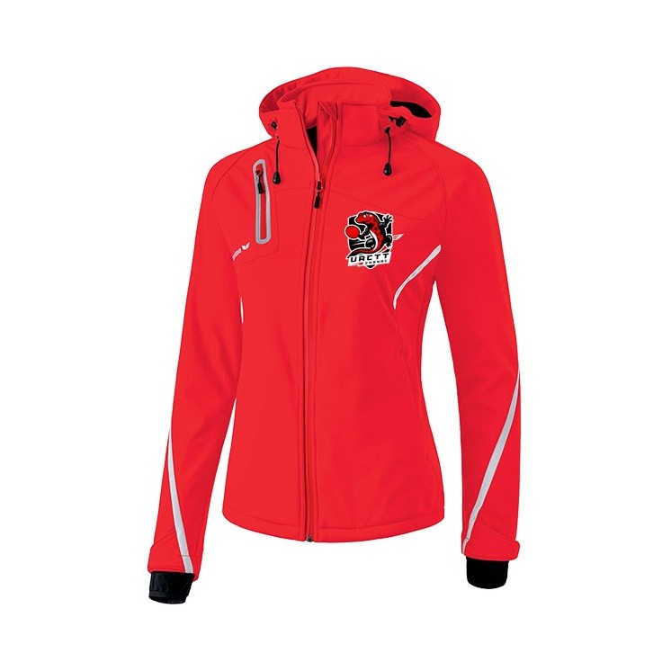 Veste Softshell Fonction Femme Rouge/Blanc