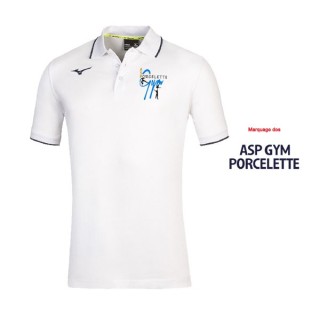 Polo Mizuno Blanc/Marine