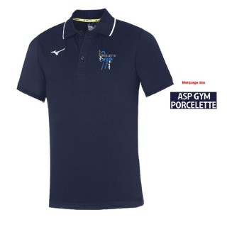 Polo Mizuno Jr Marine/Blanc