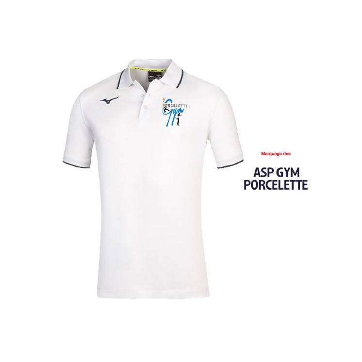 Polo Mizuno Jr Blanc/Marine