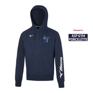 Sweat à capuche Terry Marine/Blanc