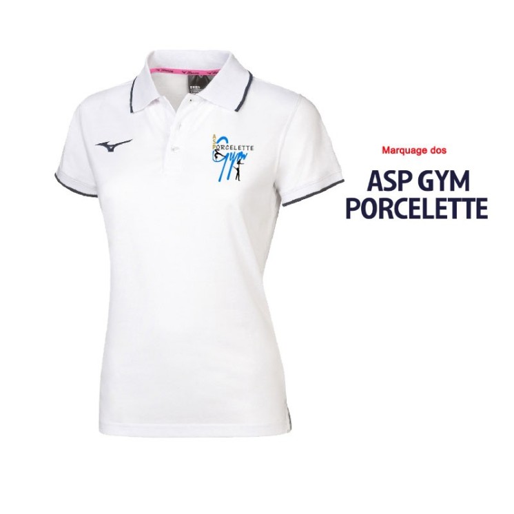 Polo Mizuno Femme Blanc/Marine