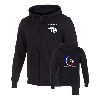 Veste à capuche Jungle Noir (coupe homme)