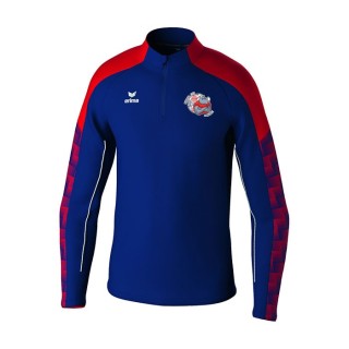 Sweat 1/2 zip d'entraînement Evo Star Marine/Rouge (coupe homme)