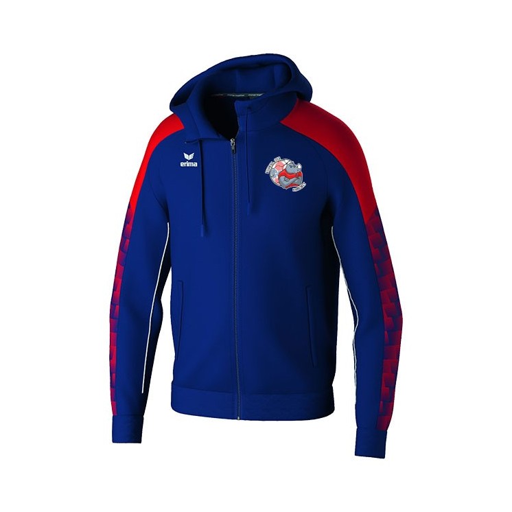 Veste à capuche d'entraînement Evo Star Jr Marine/Rouge