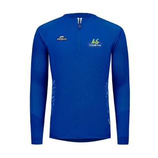 Sweat col zippé Elite Bleu roy/Blanc