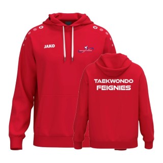 Sweat à capuche coton One Rouge