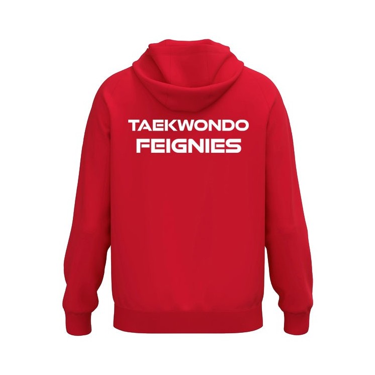 Sweat à capuche coton One Rouge (coupe homme)