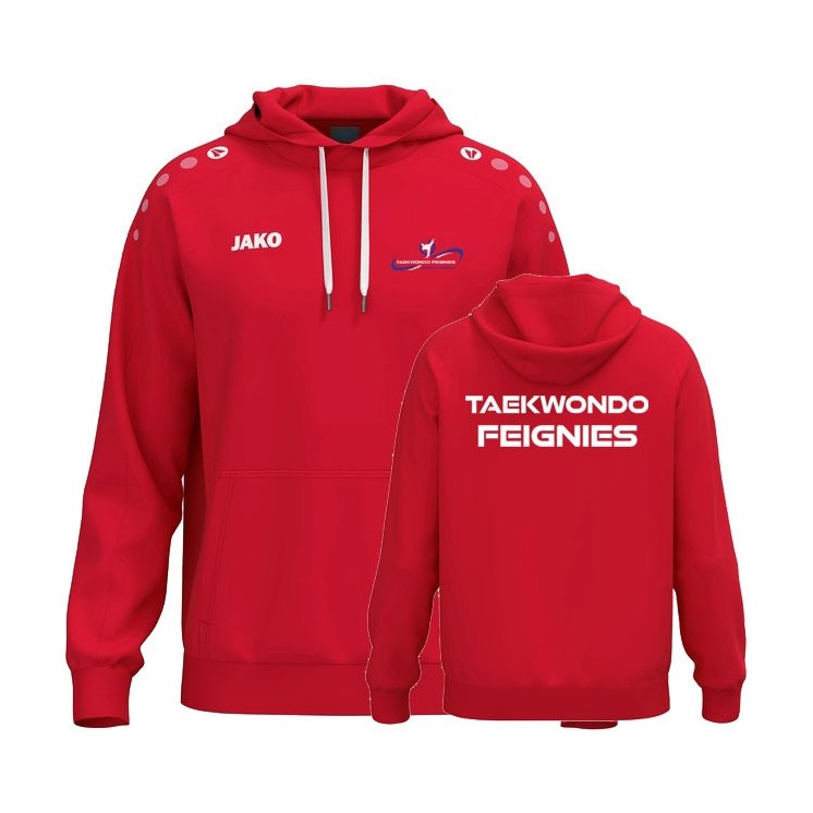 Sweat à capuche coton One Rouge (coupe homme)