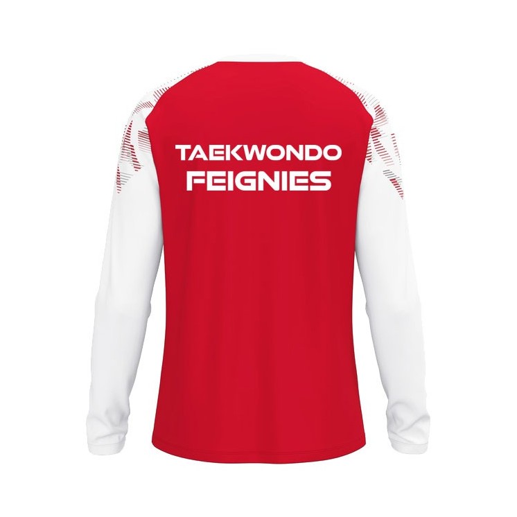 T-shirt Sonic ML Rouge/Blanc (coupe homme)