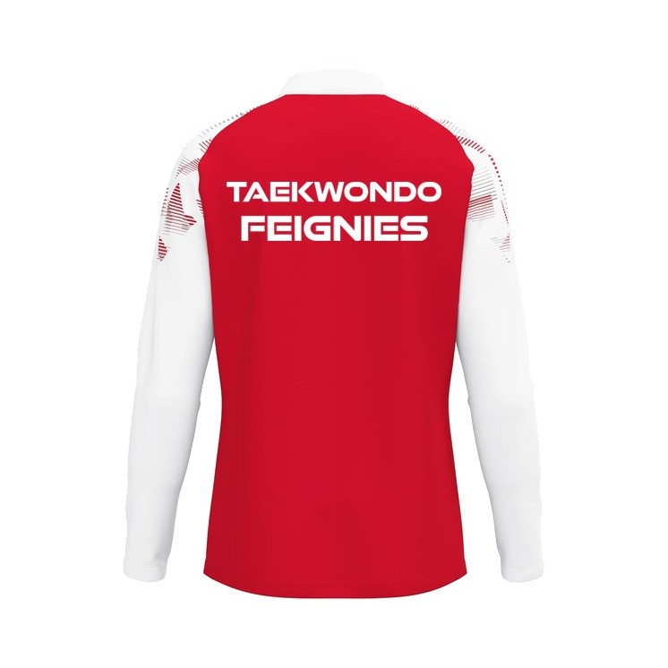 Sweat ziptop Sonic Rouge/Blanc