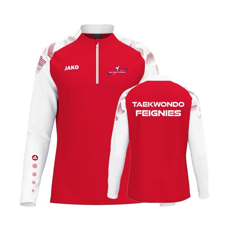 Sweat ziptop Sonic Rouge/Blanc (coupe homme)