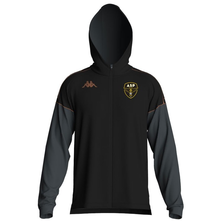 Veste à capuche d'entrainement Mevolo noir/Gris foncé