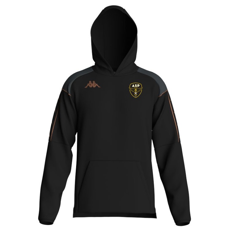 Sweat à capuche Coton Miordi noir/Gris foncé