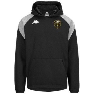 Sweat à capuche Coton Lianto Noir/8gris chiné