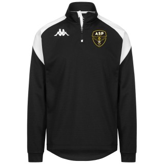 Sweat 1/ zip Lovato Noir/Blanc