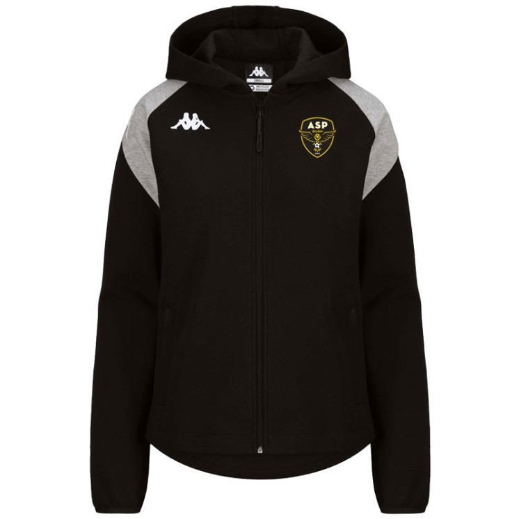 Veste à capuche Coton Liantazi Femme Noir/Gris chiné