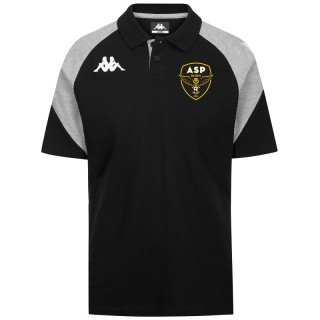 Polo Coton Lanetto Noir/Gris chiné