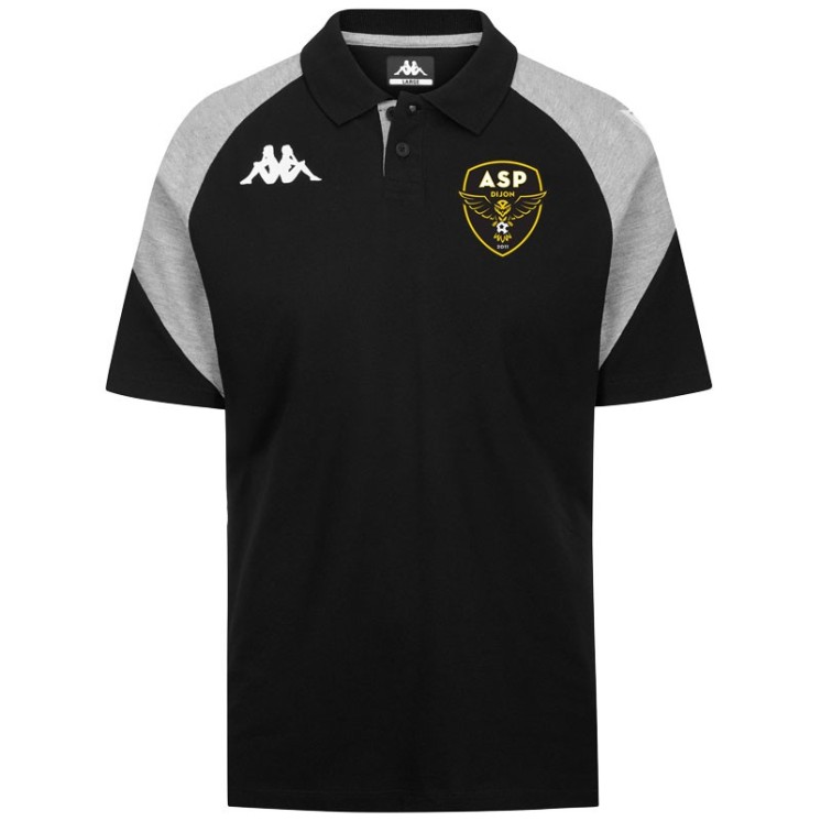 Polo Coton Lanetto Noir/Gris chiné