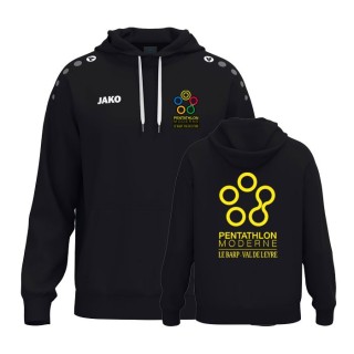 Sweat à capuche coton One Noir (coupe homme)