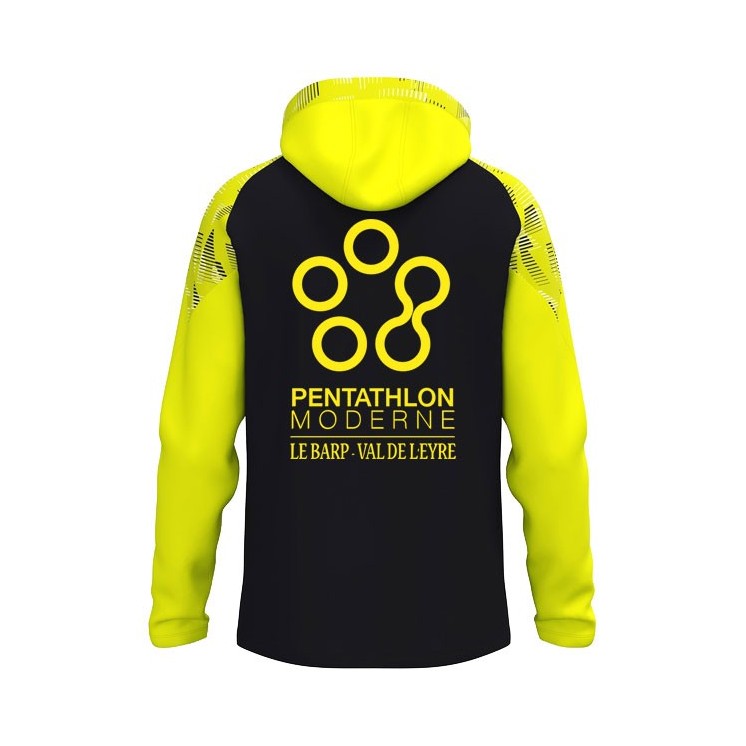 Veste à capuche polyester Sonic Noir/Jaune fluo