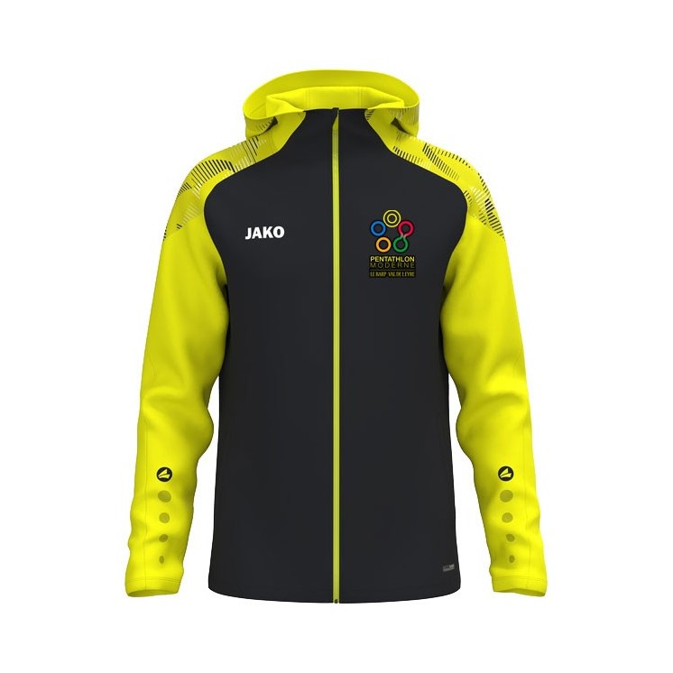 Veste à capuche polyester Sonic Noir/Jaune fluo