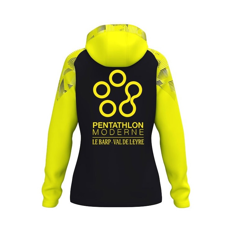 Veste à capuche polyester Sonic Femme Noir/Jaune fluo