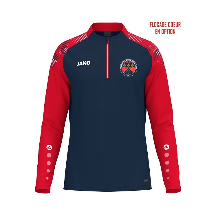 Sweat ziptop Sonic Marine/Rouge (coupe homme)